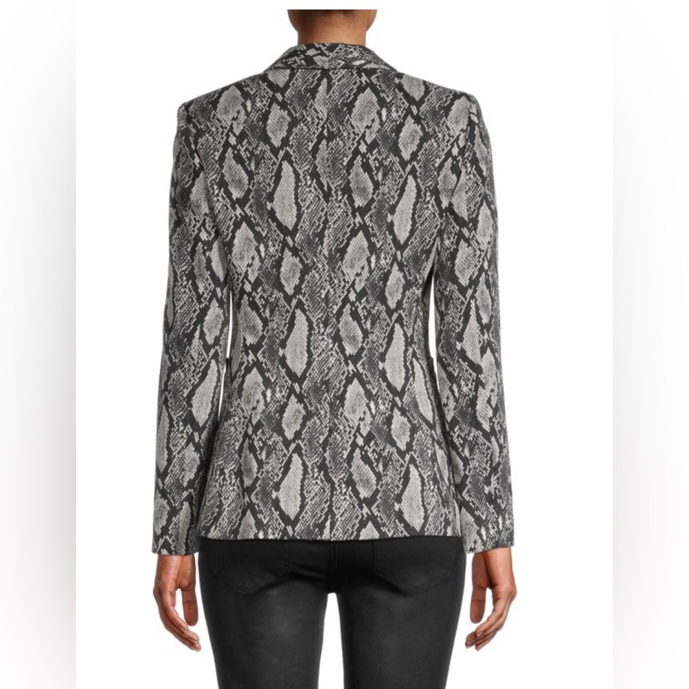 🌹ALICE + OLIVIA Snake-Print Cotton-Blend Blazer, Size 4 - Picture 2 of 6